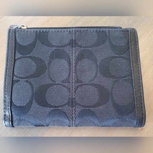 COACH Signature Canvas & Leather Wallet - Picture 5 of 6